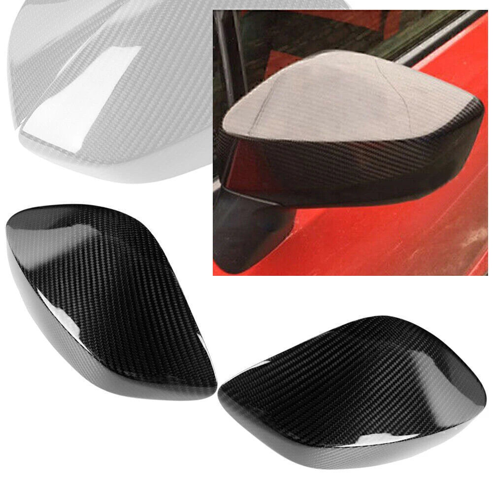 Black Carbon Fiber Side Mirror Covers for Toyota GT86 Subaru BRZ FR-S (2012-2015)