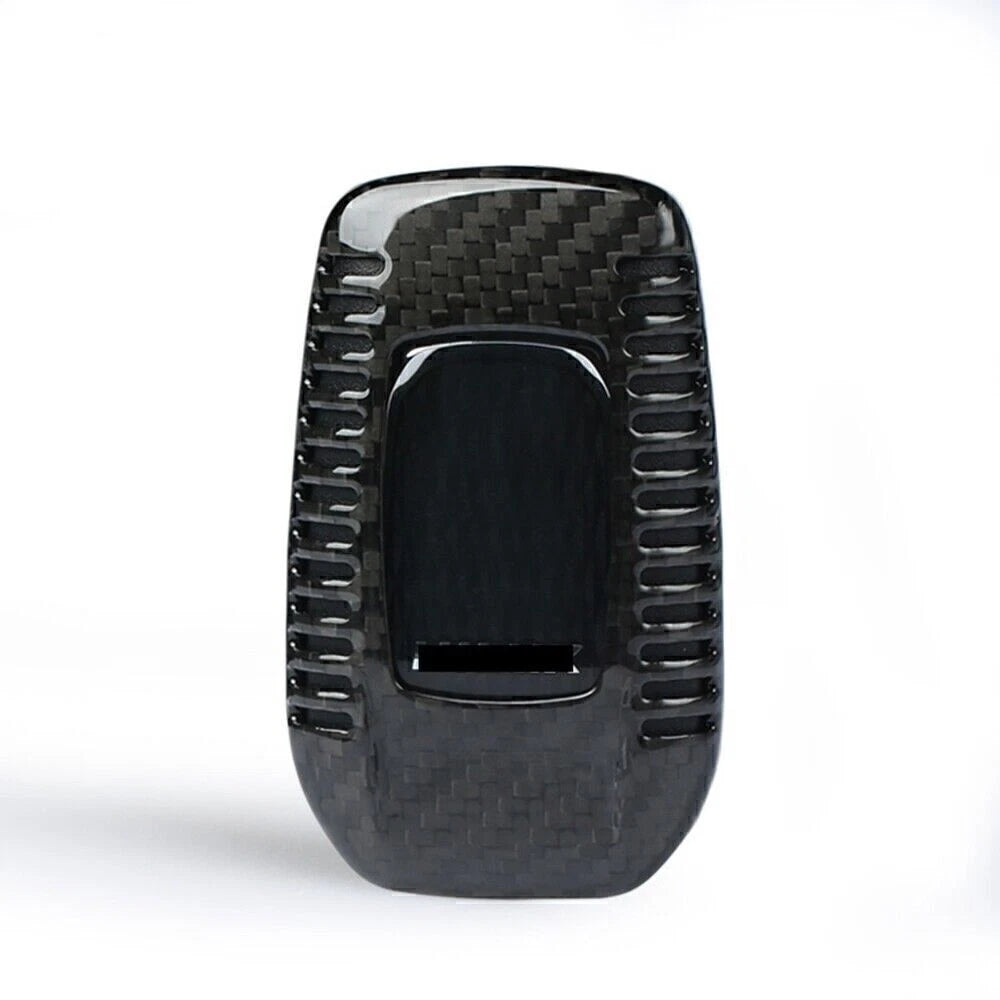 Black Carbon Fiber Key Case Cover for Toyota Alphard RAV4 Hilux (2015-2023)