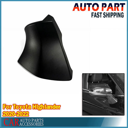 Black ABS Rear View Mirror Base Cover Trim Right for Toyota Highlander (2020-2022)
