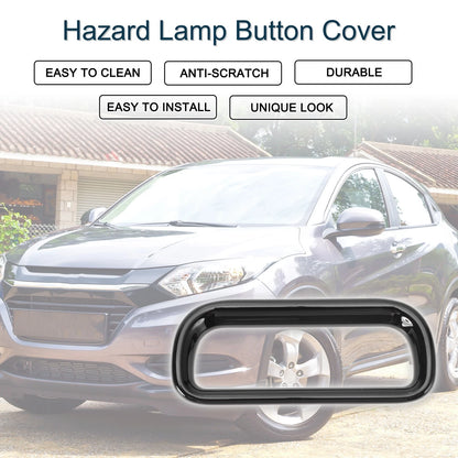 Warning Lamp Button Cover for Honda Vezel RV3/4/5/6 (2021-2024) - Black 1 Pcs