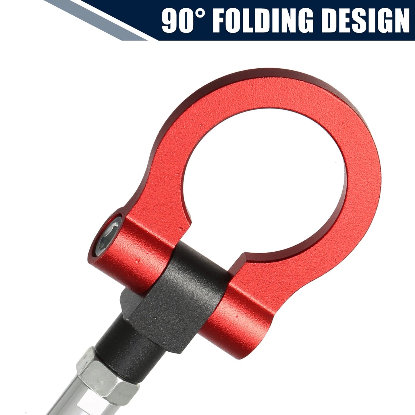 Red Round Front Rear Bumper Trailer Ring Eye Towing for Honda Fit (2010-2014)