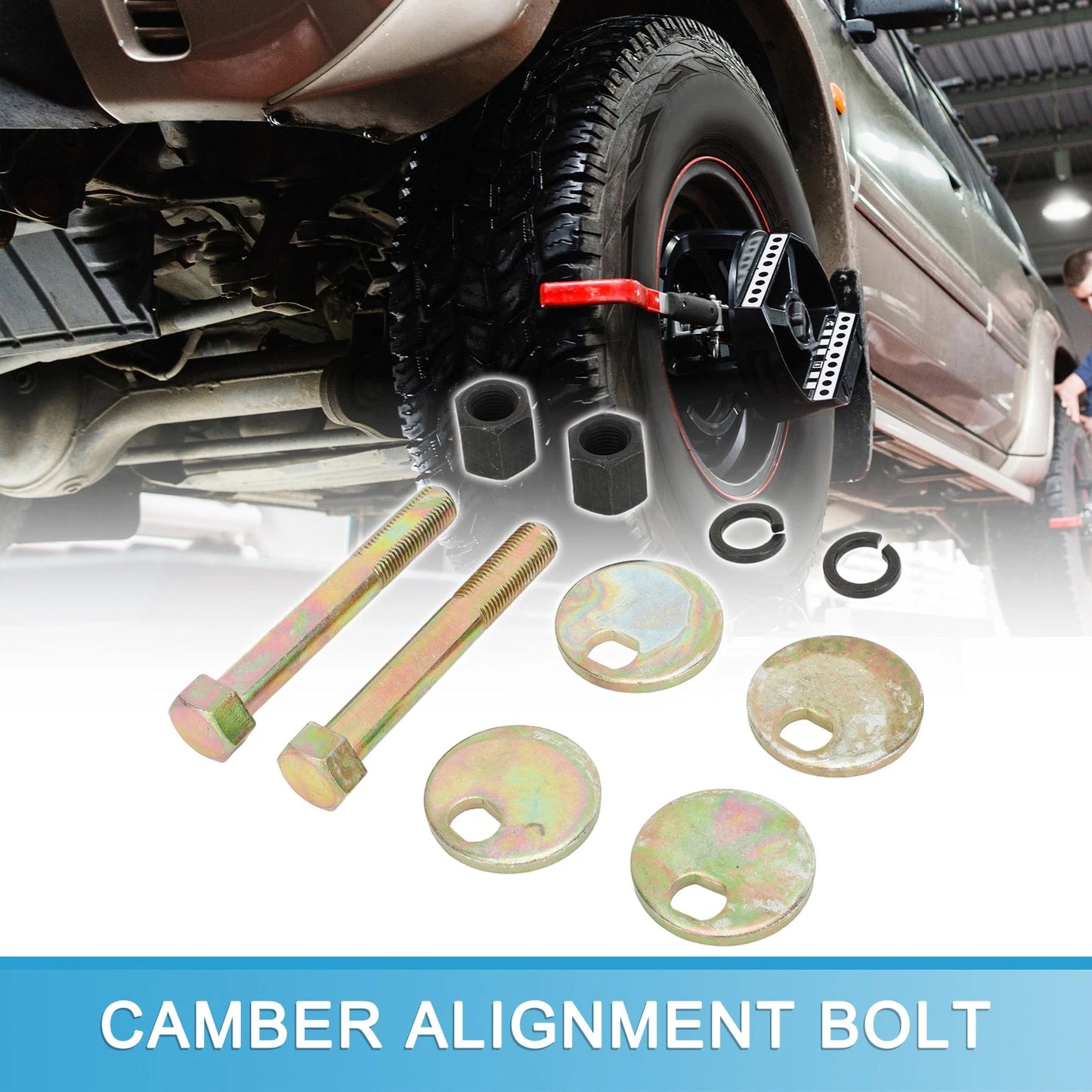 Front Upper Camber Caster and Alignment Kit for Chevy C1500 K1500 (1988-1999)