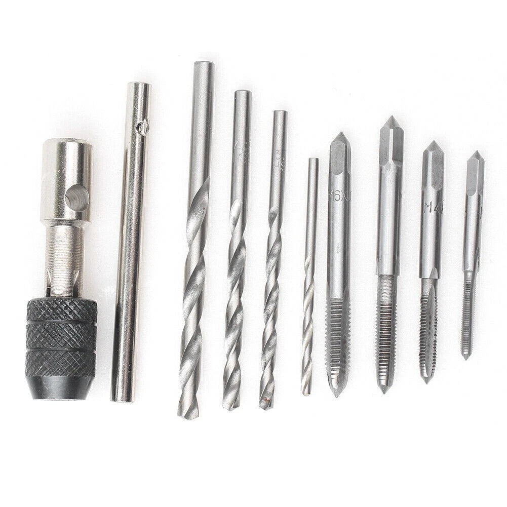 M3-M6 Metric Tap Reamer T-Handle Wrench & Twist Drill Bit Kit for Make & Model