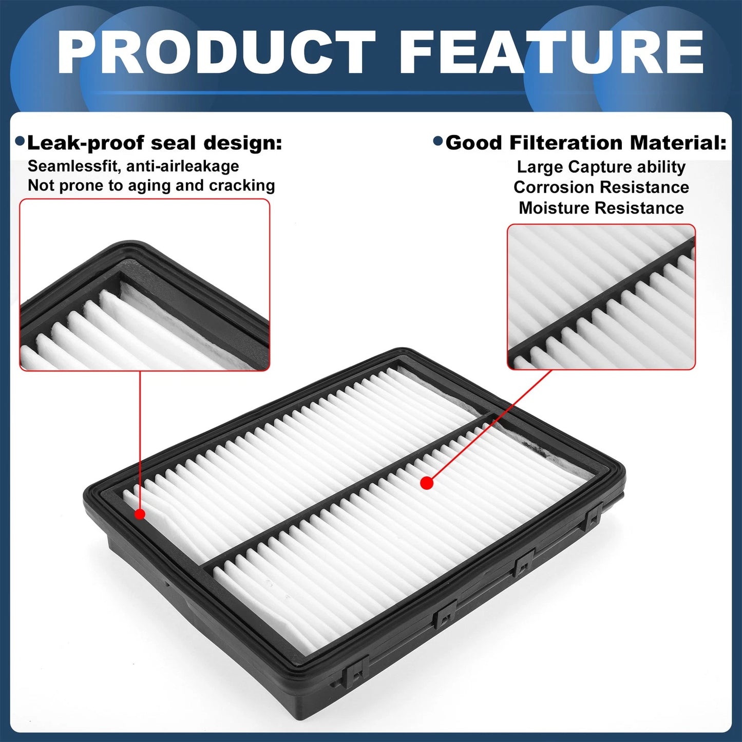 Cabin Air Filter for Kia Cadenza 3.3L (2017-2020) - 1 Pcs
