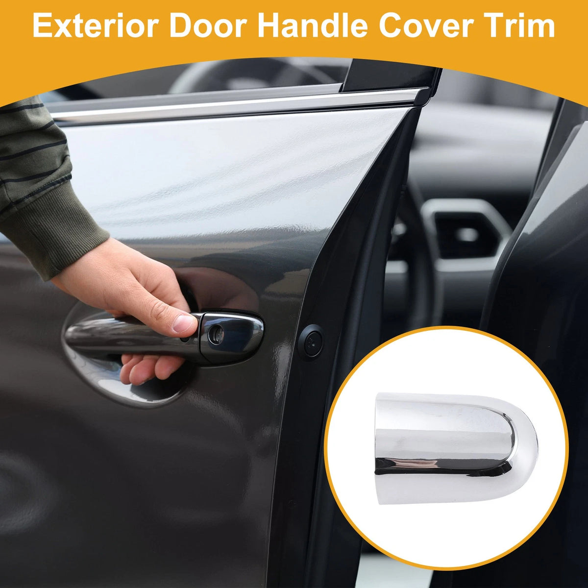 Chrome Silver Tone ABS Exterior Door Handle Cover Trim for Kia Sorento (2011-2015)