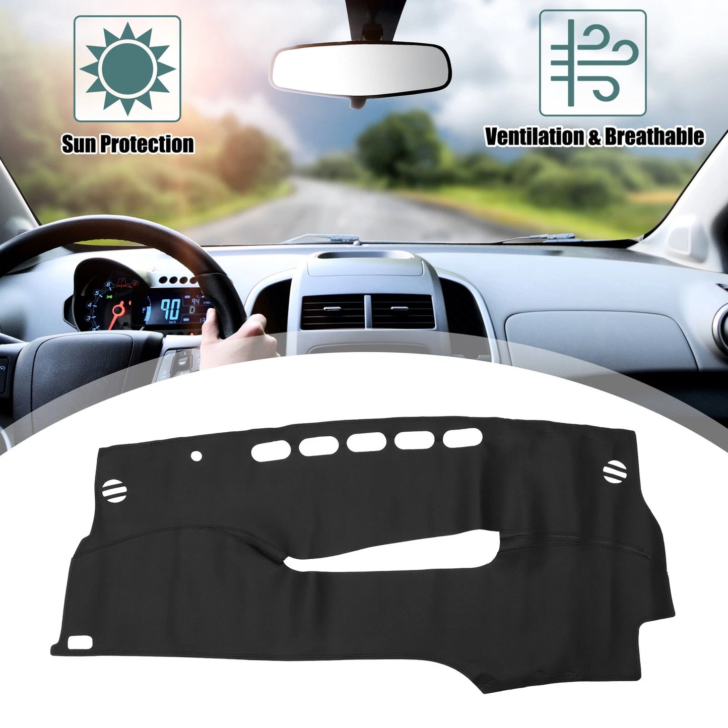 Dashboard Cover Faux Leather for Toyota Prius 30 Series (2009-2014)