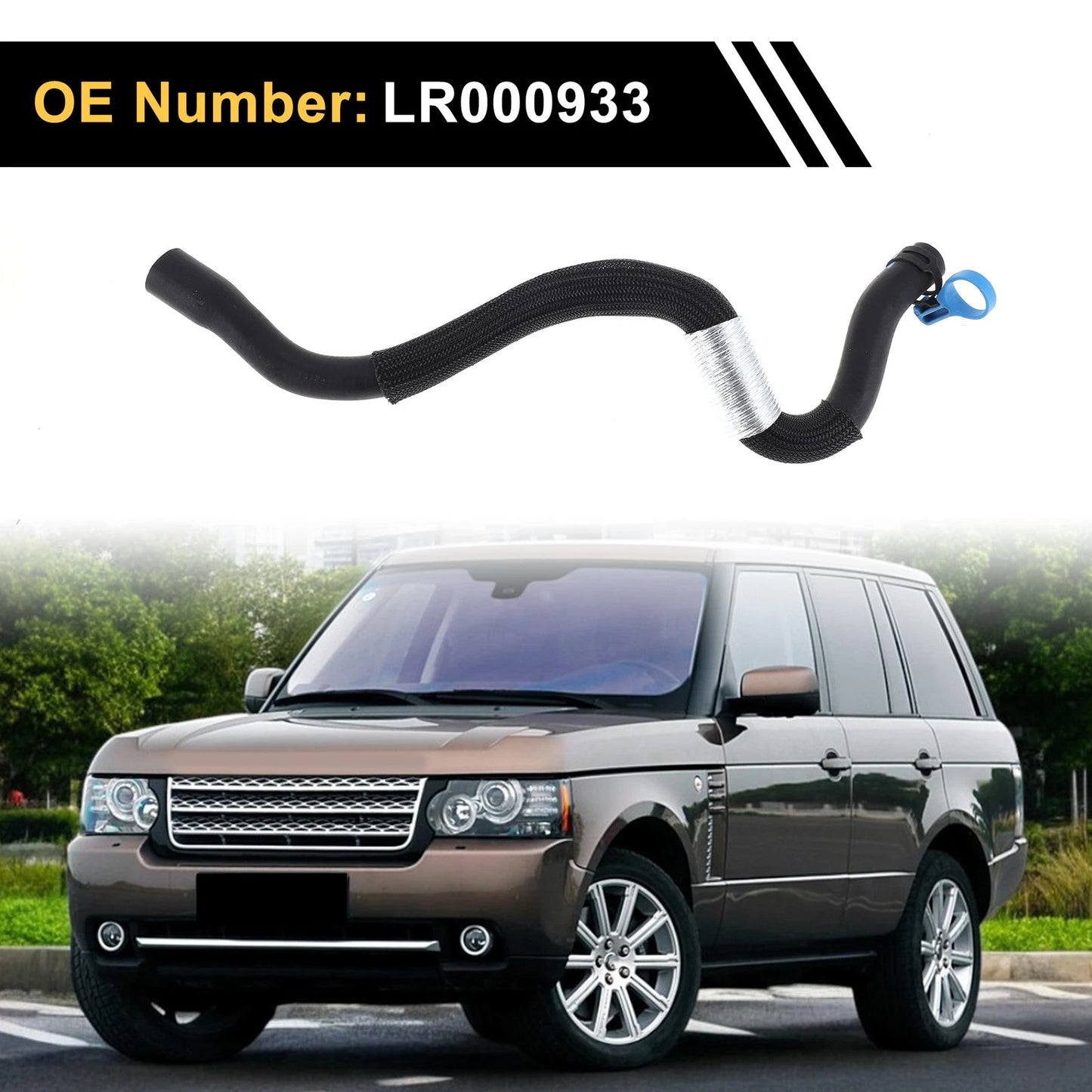 Radiator Hose for Land Rover LR2 (2008-2012) Rubber Black 1 x Pc