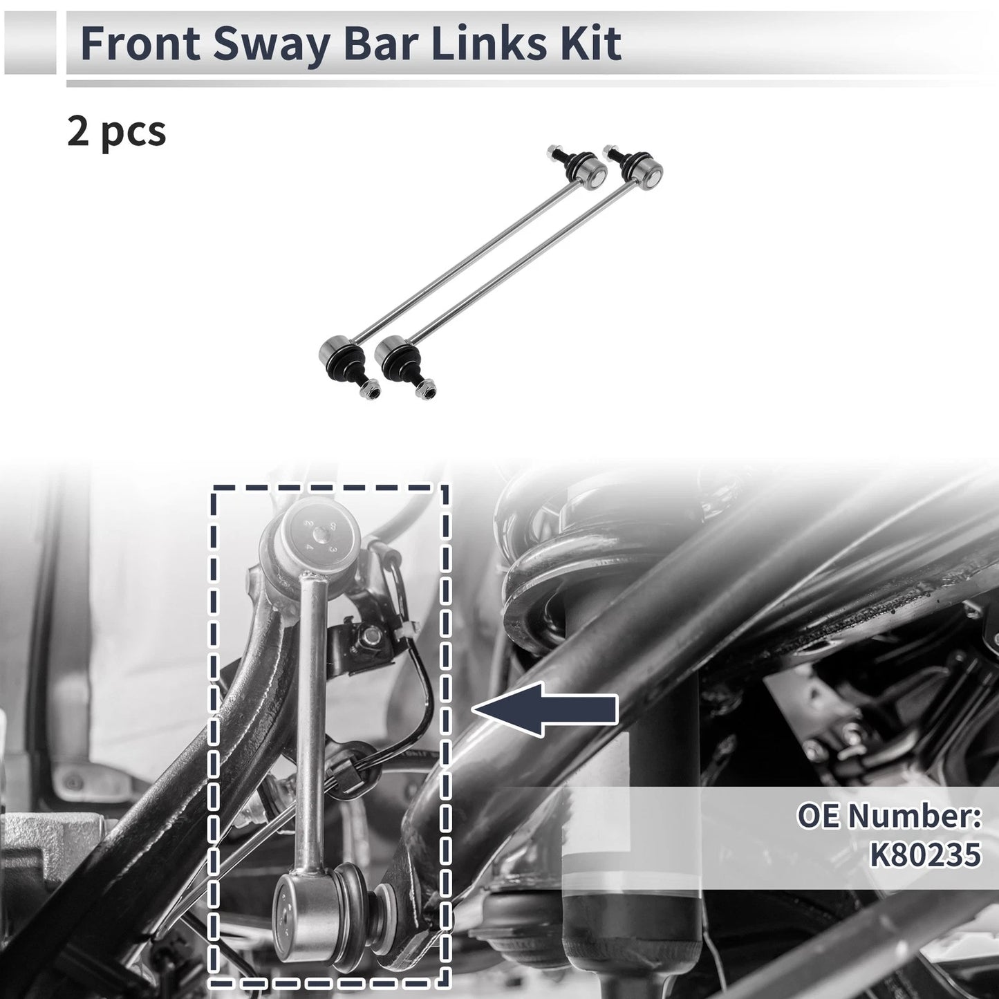 Front Stabilizer Bar Links for BMW 740i (1995-2001) - 2 Pcs
