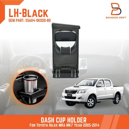 Black Left Dash Cup Holder for Toyota Hilux Vigo KUN26 AN30 GGN15 (05-15)