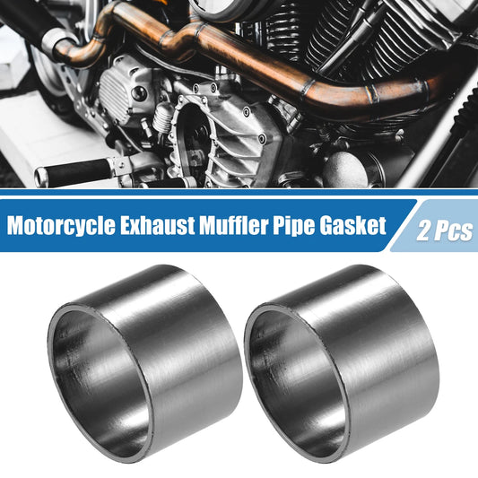 2 x Exhaust Muffler Pipe Gasket 50mm OD Silencer Connector for Motorcycle