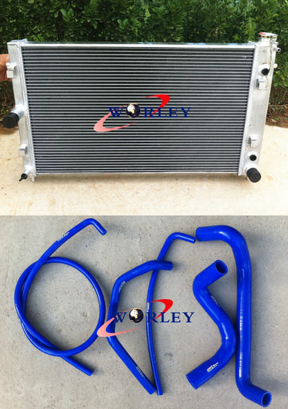Aluminum Radiator + Blue Hose for Holden Commodore VZ LS1 LS2 SS 5.7 V8 (04-06)