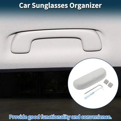 Sunglasses Case Car Porsche Macan Eyeglasses Holder Storage Box Suede Grey