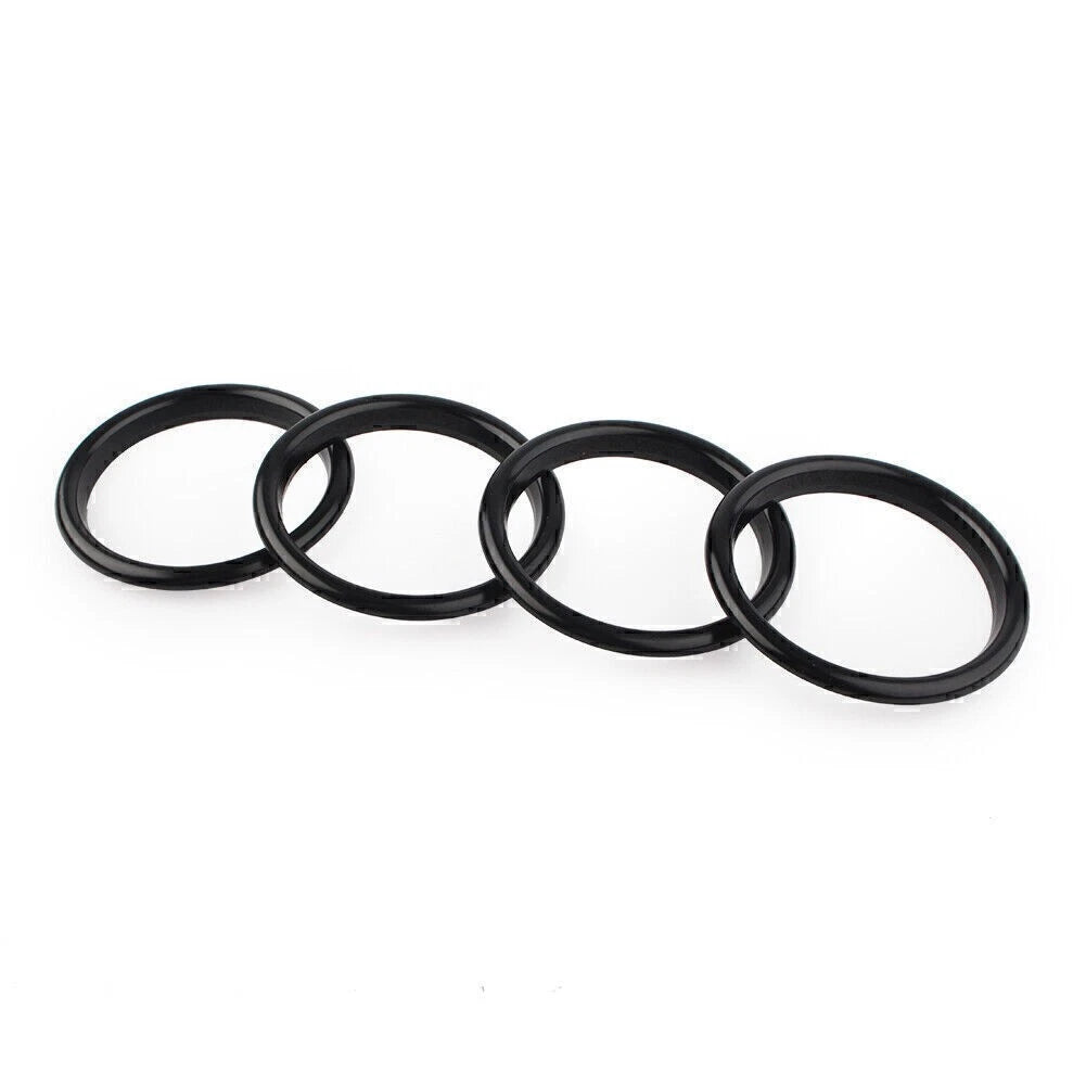 Black 4x Car Air Vent Cover Rings for Audi A3 S3 (2012-2019)