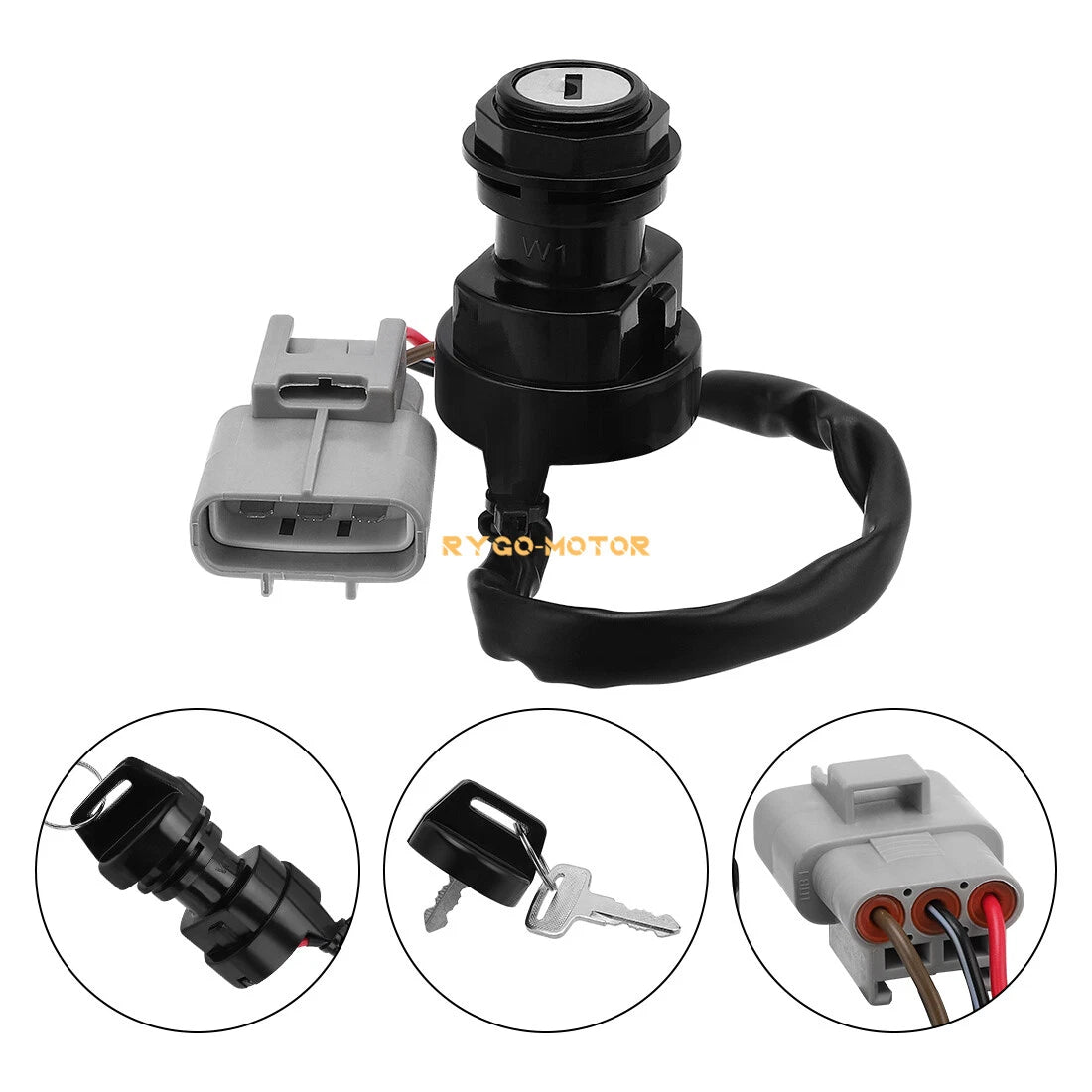 Ignition Key Switch for Yamaha Grizzly 400 550 600 700 Kodiak 400 450 700 YFM