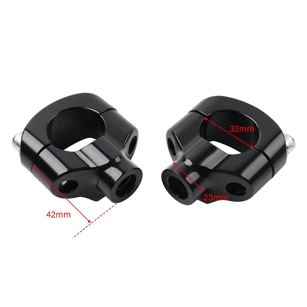 1.25" Handlebar Risers for Harley Softail FXSTC Custom (2006-Current) Black