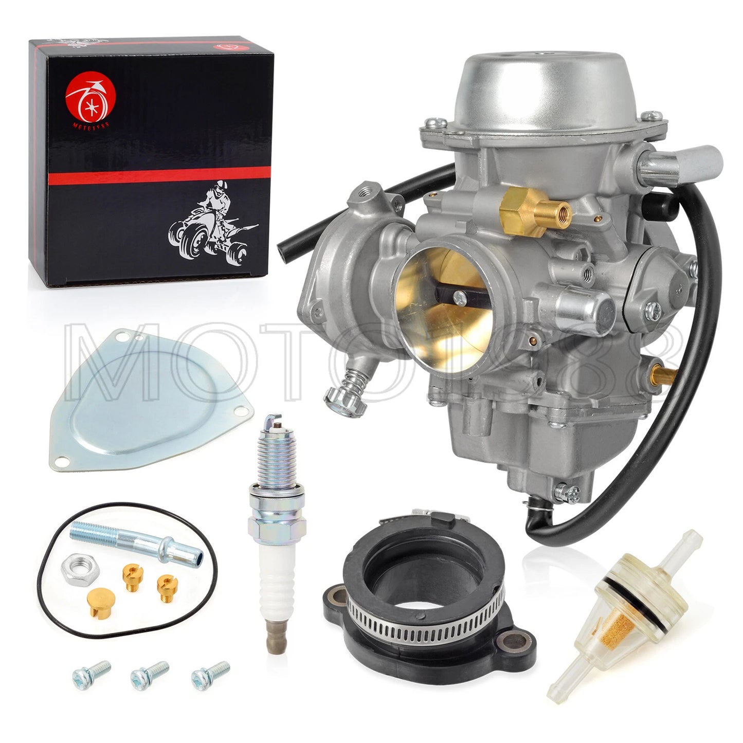 Carburetor Intake Boot & Fuel Pump Valve Petcock for Polaris Outlaw 500