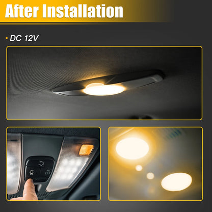 Kit 12V Car Reading Light LED Roof Round Dome Lamp for Pontiac Buick