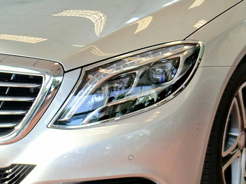 Head Light Bezel Cover Chrome Trim for Mercedes Benz W222 (2013-2017)