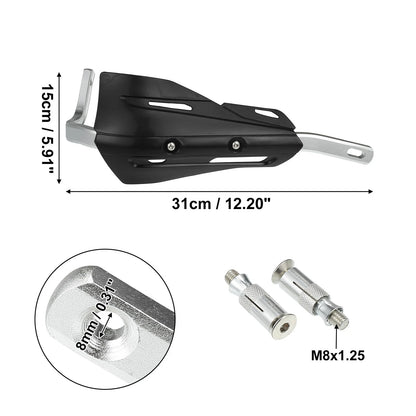 Set Universal Coffin Cut Large Handlebar Hand Guards for Motorcycle