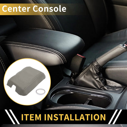 Console Lid Armrest Cover for Ford F-150 Microfiber Leather (2015-2023)