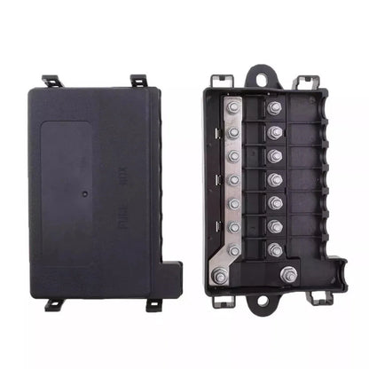 7 Way Fuse Box Holder for Cars/RVs/Boats, 32V DC Compatibility