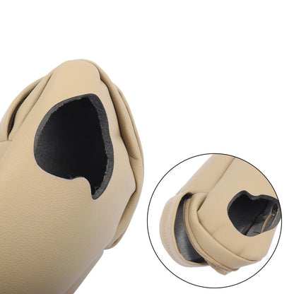 Car Seat Armrest Cover 2 x Microfiber Leather Beige for Toyota Sienna (2011-2018)
