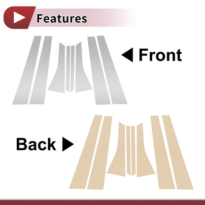 8 Pcs Door Pillar Window Trim for Buick Lacrosse (2004–2009)