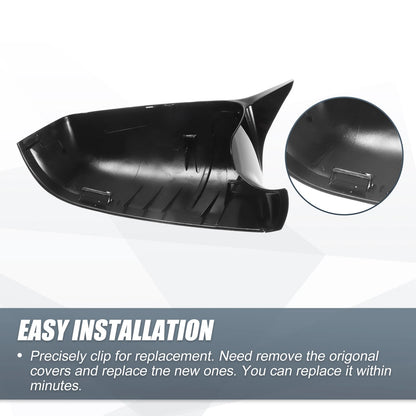 Rearview Mirror Cover Cap Gloss Black for BMW 525i 528i 530i 535i 550i (2001-2010)