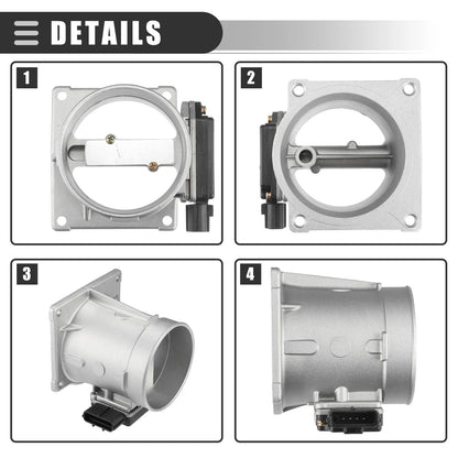 Air Flow Sensor Meter for Ford E-150 E-350 (1997-2000) Silver Tone