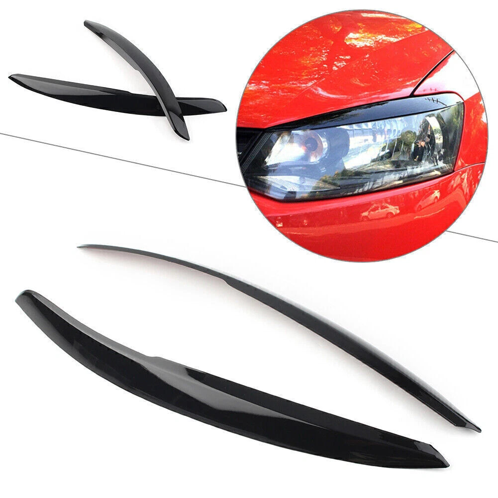 Headlight Eyebrow Cover Trim for VW Polo Mk5 6R 6C (2011-2017) Glossy Black