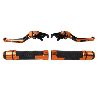 Orange Extendable Brake Clutch Lever Grip Set for Suzuki GSXR750/1000 (2001-2023)