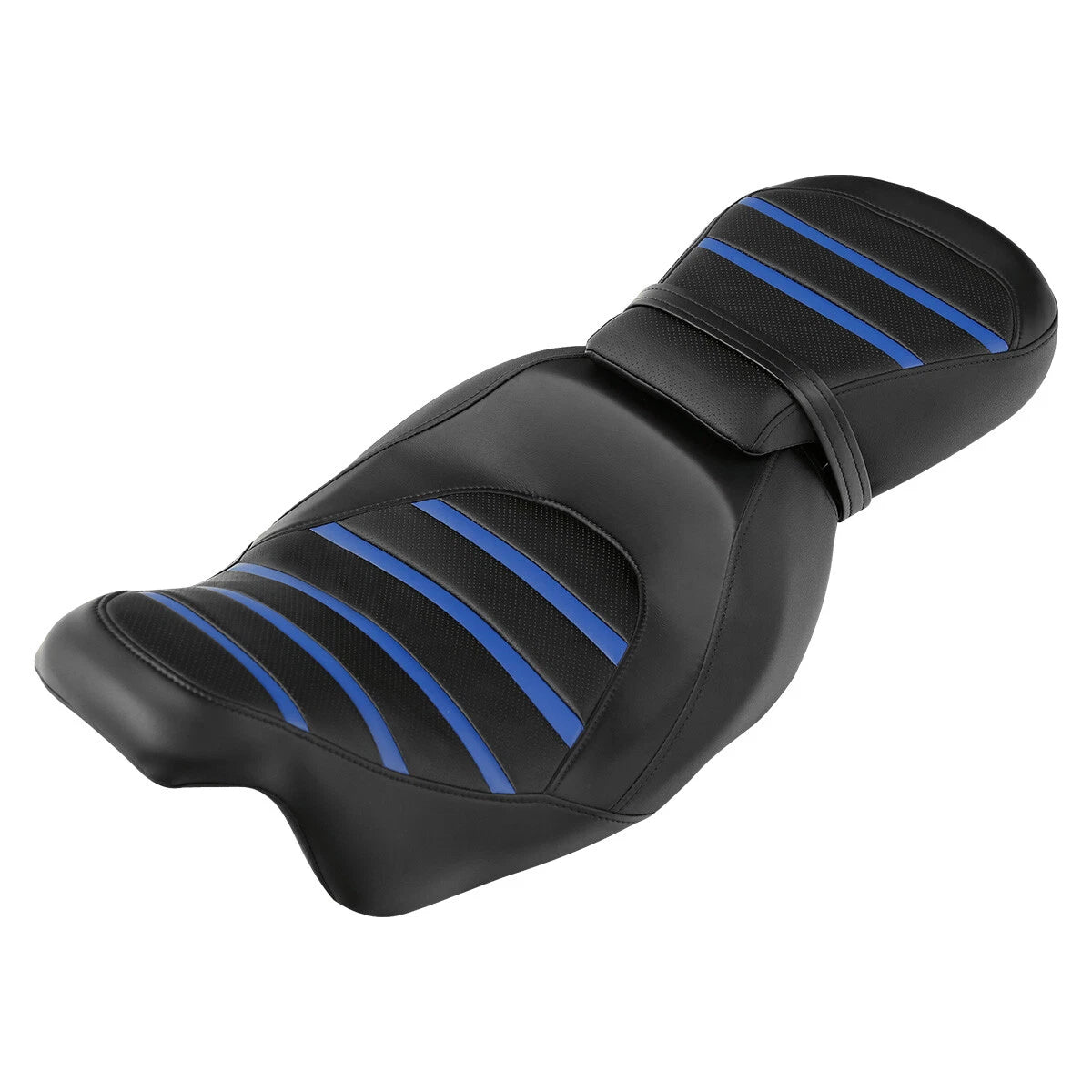 Rider Driver Passenger Seat for Harley Road Glide King (2009-2023) Black Blue