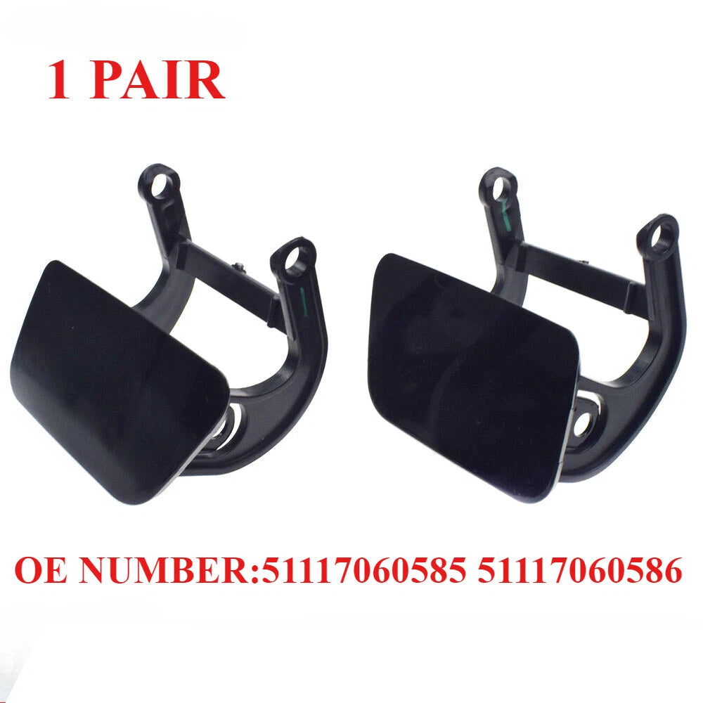 Headlight Washer Nozzle Cover Cap 1 Pair for BMW E60 E61 (2004–2010)