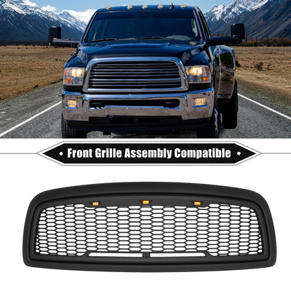 Grille Assembly w/ LED Lights for Dodge Ram 1500 (2009-2010) Matte Black