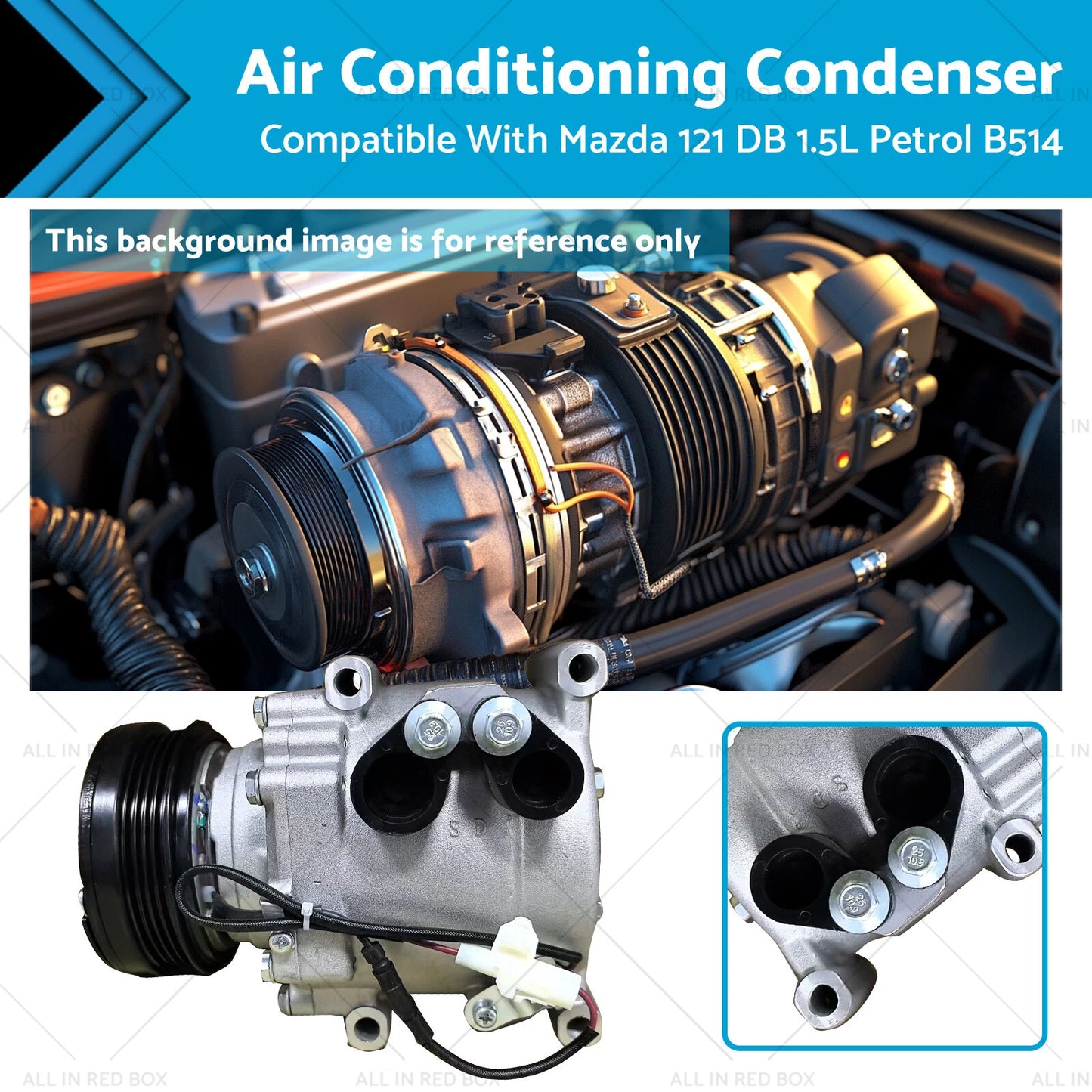 Air Conditioning Compressor for Mazda 121 DB 1.5L Petrol (1994-1996)