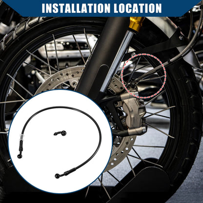 70cm Motorcycle Hydraulic Brake Line Oil Hose Fitting with Banjo for Motorcycle