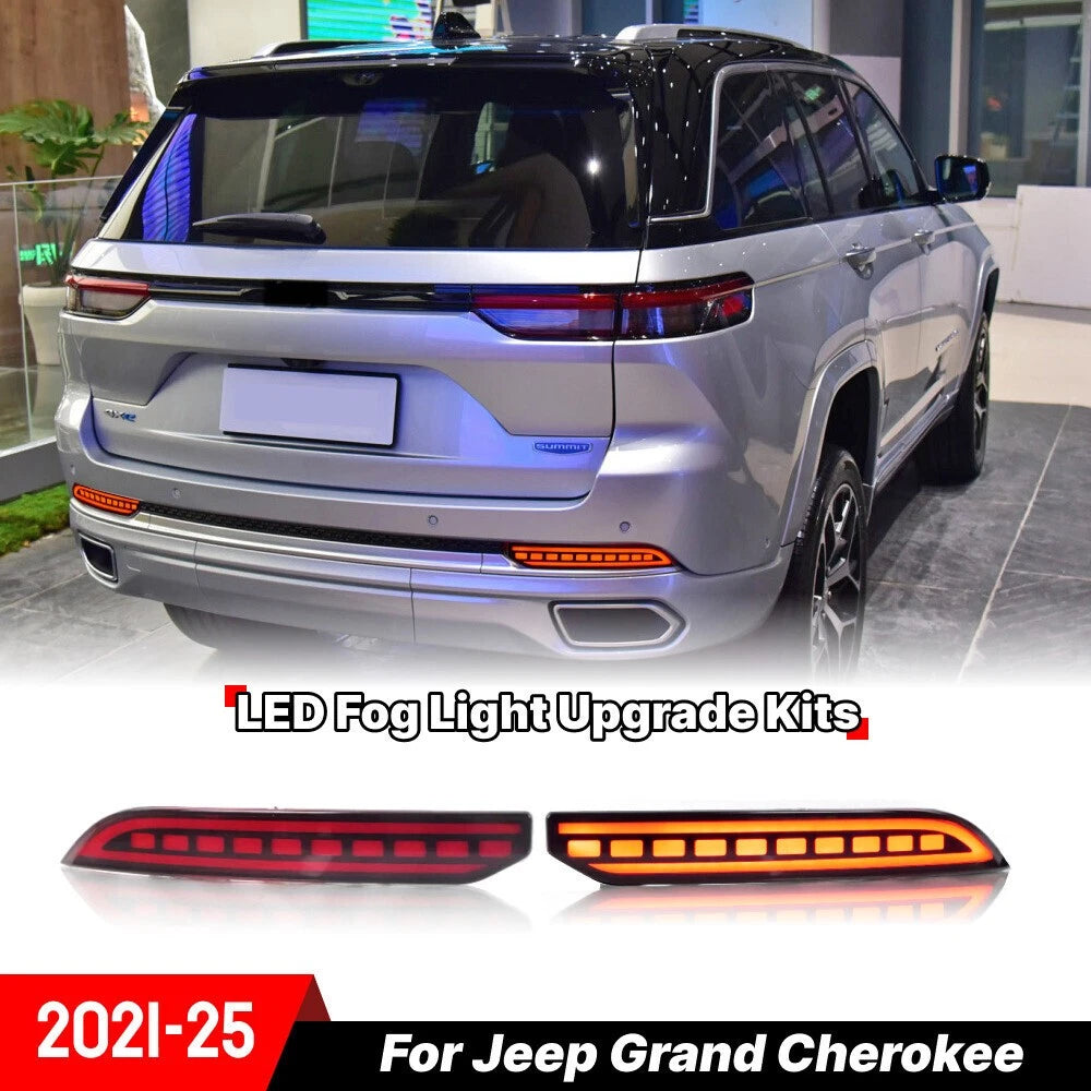 Red Lens 4in1 Turn Signal LED Fog Light for Jeep Grand Cherokee (2021–2025)