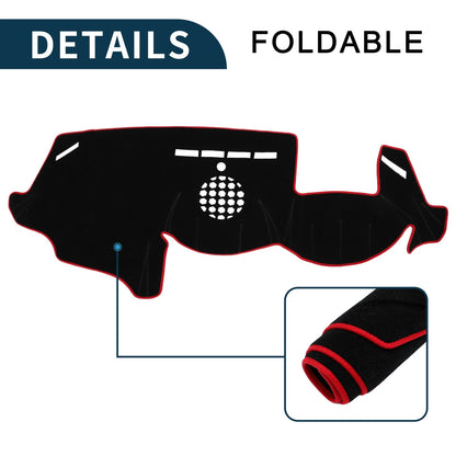 Dashboard Cover Mat for BMW 6 Series 2003-2010 Sun Protector Pad Black Red