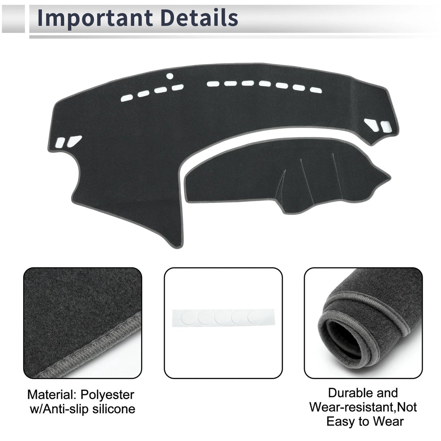 Dash Cover Mat for Mazda 3 Axela (2009-2013) Sun Protector Gray