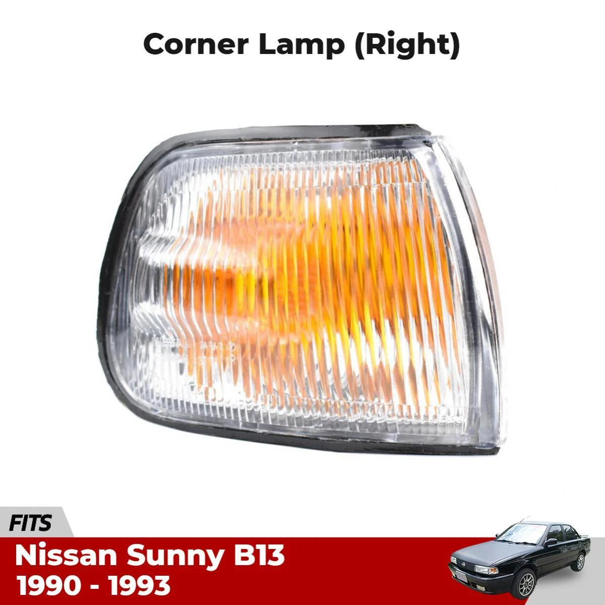Corner Lights Lens Turn Signal Lamp RH Fits Nissan Datsun Sunny B13 1990-93 D06