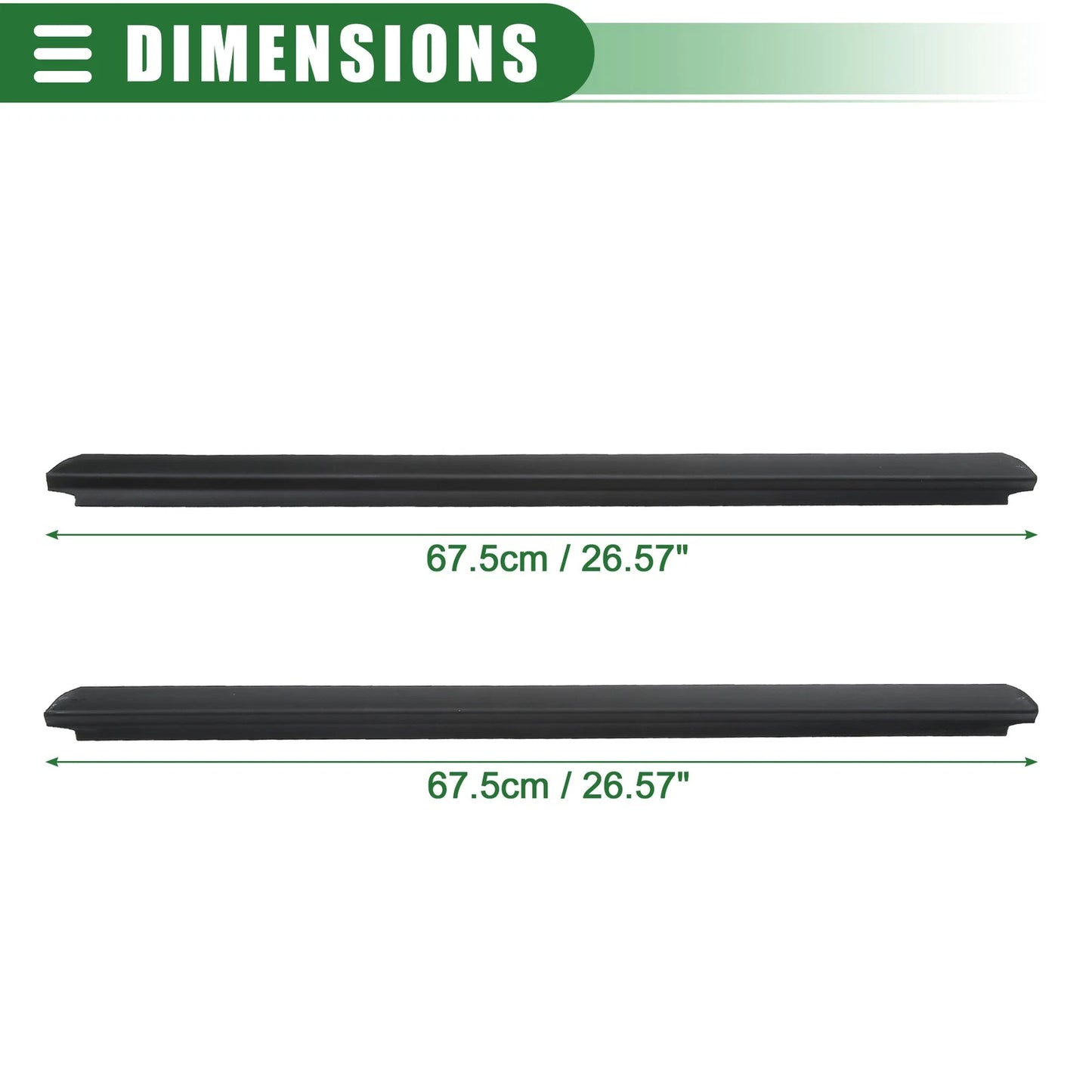 Rear Left Right Door Window Belt Weatherstrip for Ford F-250 (1999-2016)
