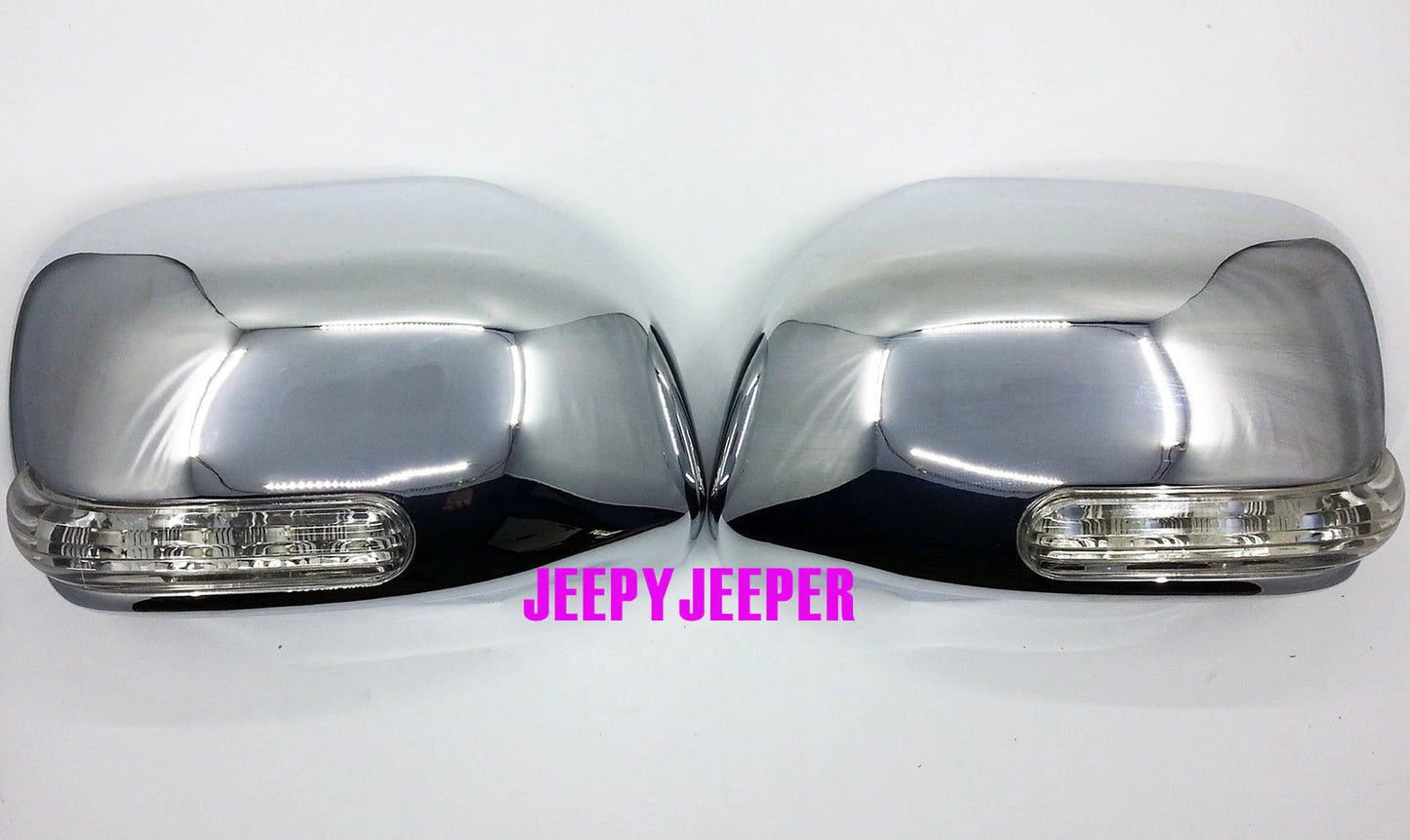 Chrome Mirror Cover LED for Toyota Hilux Fortuner Innova MK6 MK7 Vigo (05-14)