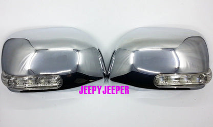 Chrome Mirror Cover LED for Toyota Hilux Fortuner Innova MK6 MK7 Vigo (05-14)