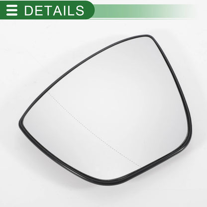 Left Side Heated White Mirror Glass for Ford Ka (2016-2021)
