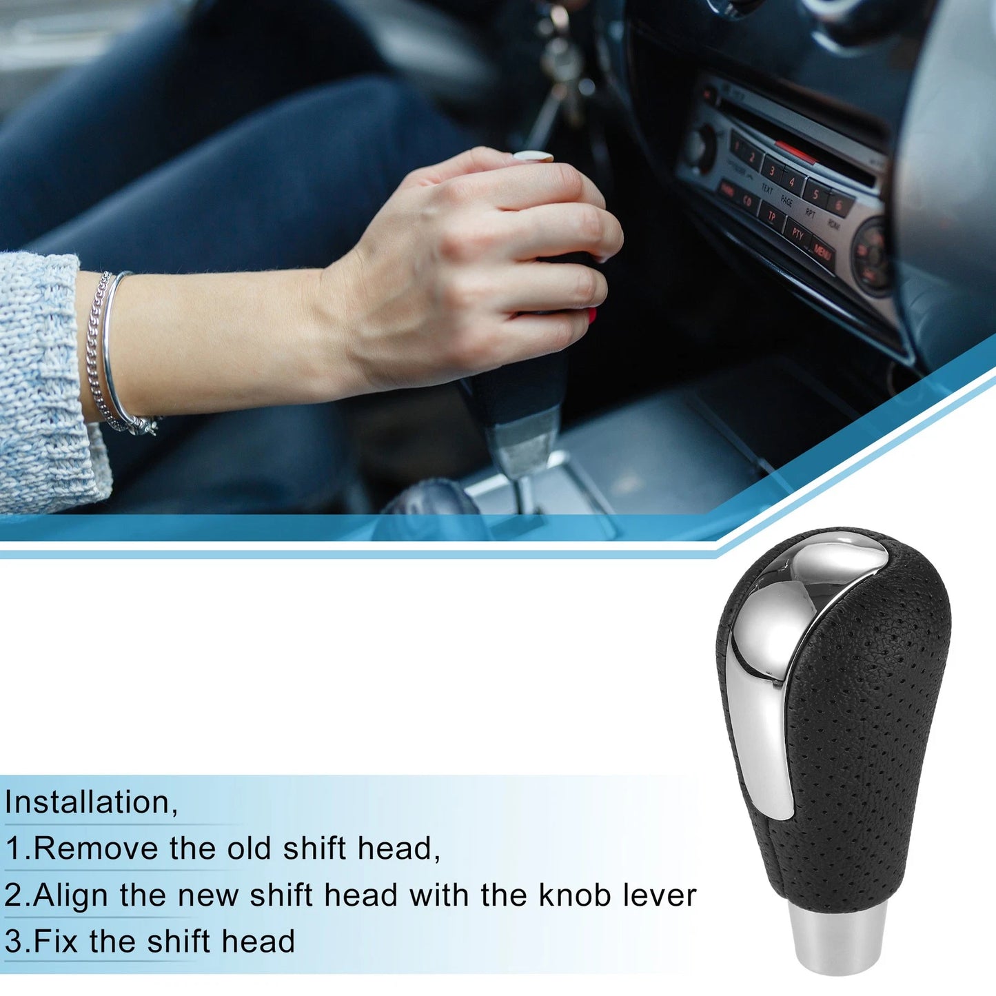 Automatic Transmission Gear Shift Knob for Mazda 3 (2009-2016) Chrome Tone