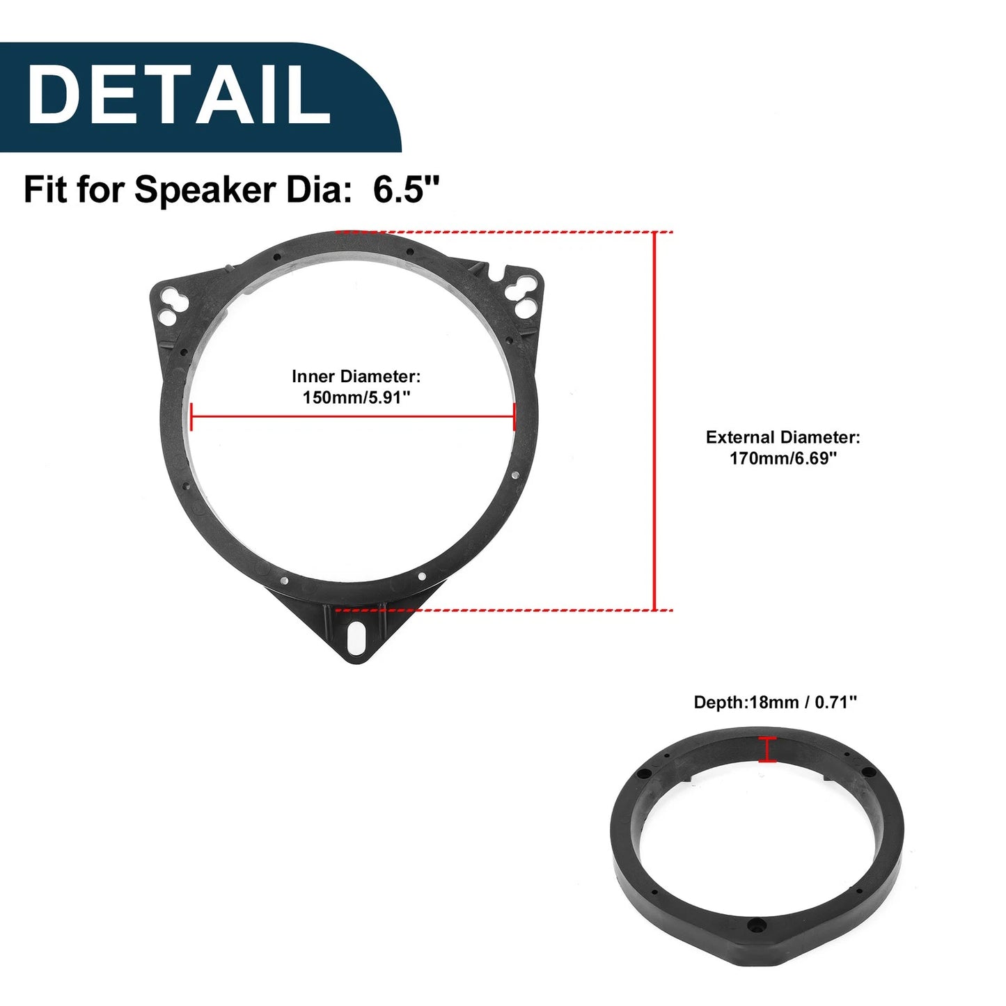 Tweeter Speaker Spacer Adapter for Nissan Murano (2003-2019)