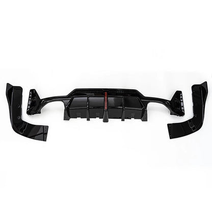 Gloss Black Rear Lower Diffuser with LED Light for 23-24 BMW 3 Series G20