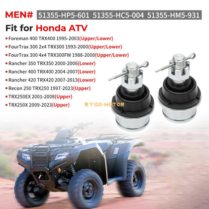 2 x Upper & Lower Ball Joints Kit for Honda Recon 250 TRX250TE/TM (1997–2023)
