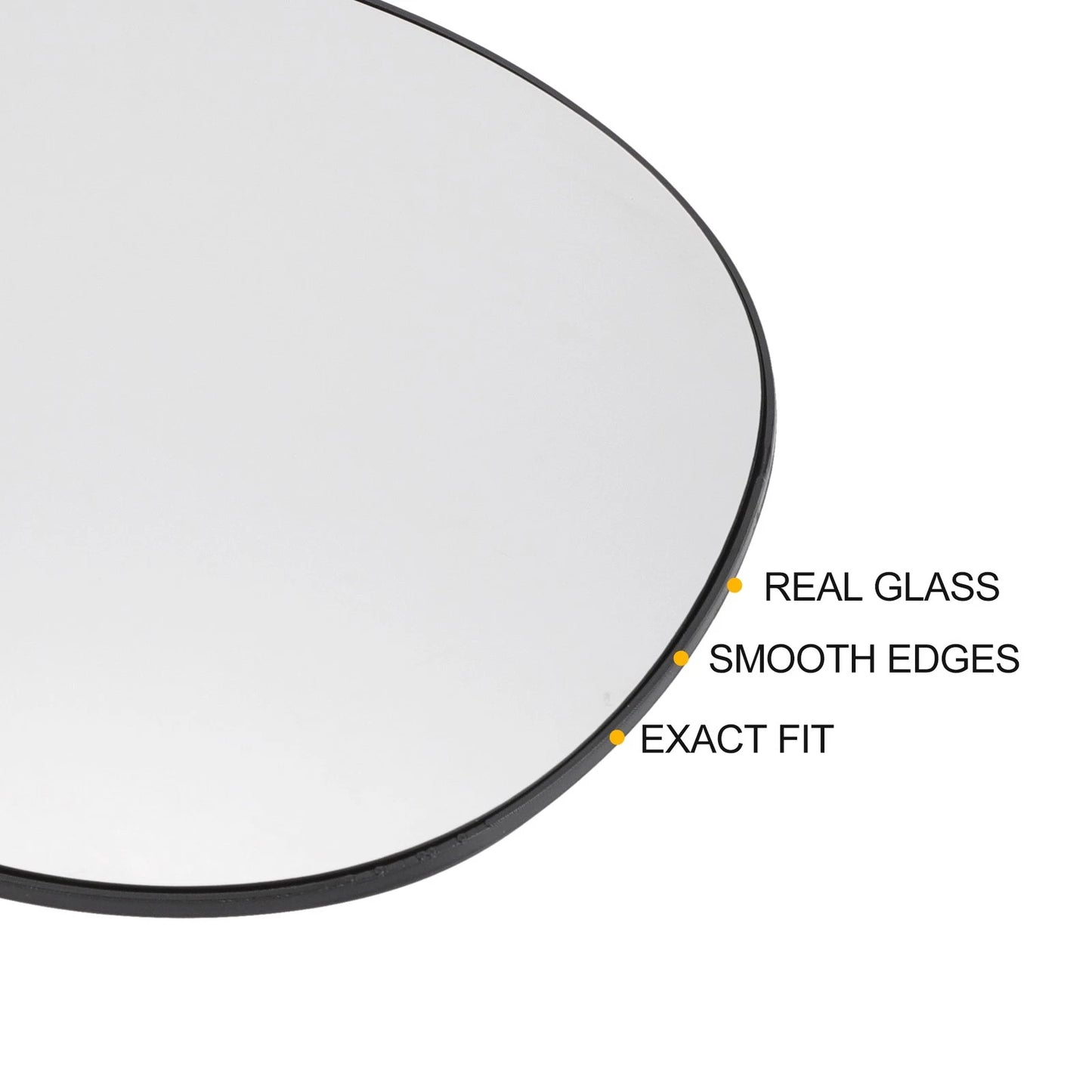 Left Side White Mirror Glass w/ Back for Peugeot 107 (2005-2014)