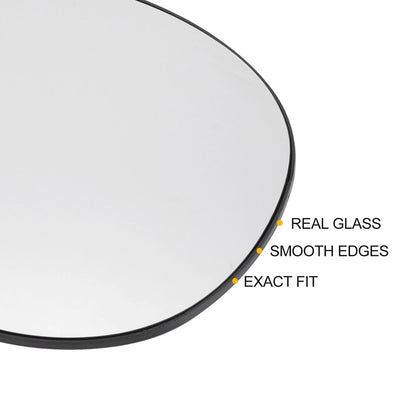 Left Side White Mirror Glass w/ Back for Peugeot 107 (2005-2014)